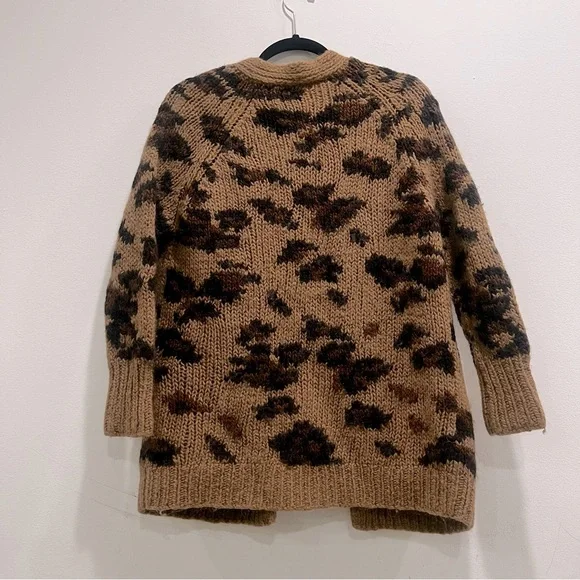R13 Leopard Grunge Cardigan